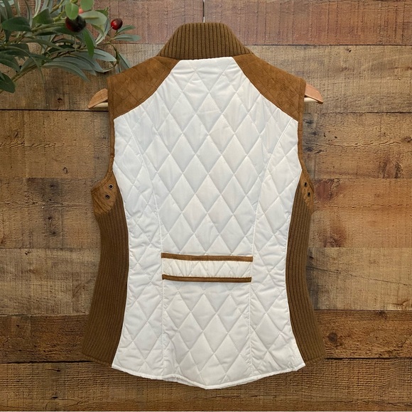 Western Quilted Zip Up Vest Outdoors Mountains Zippered Pockets - Picture 11 of 14